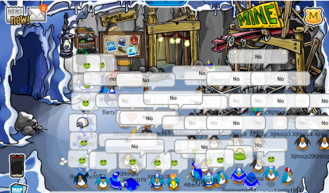 Drinking tea peacefully while barely noticing the black penguins.