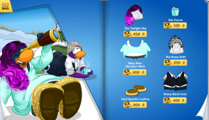 Click on the male penguin's beak for Green High Tops