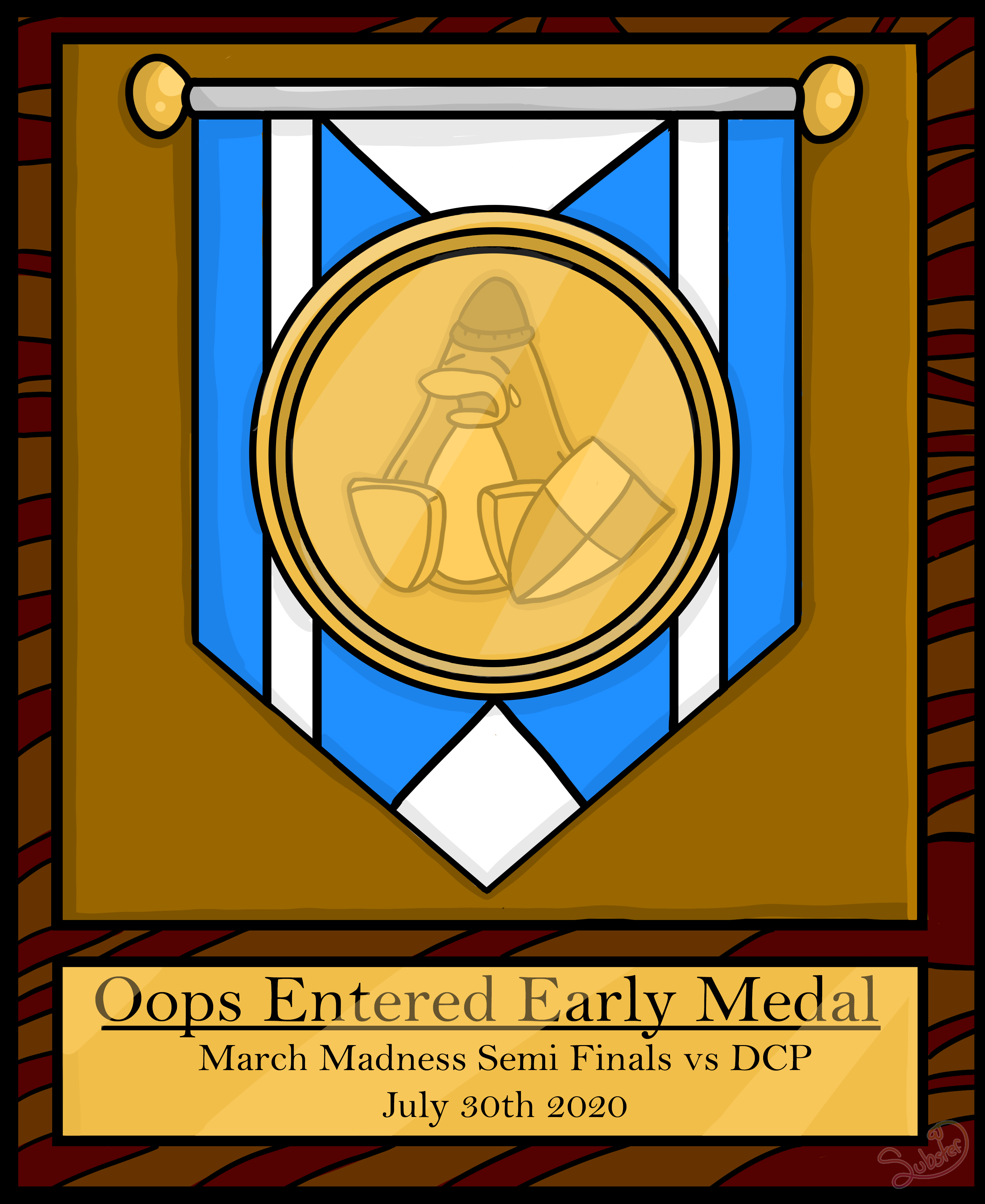 Oops_entered_early_medal